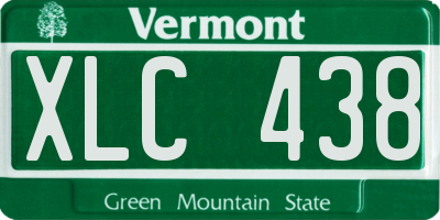 VT license plate XLC438