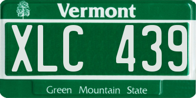 VT license plate XLC439