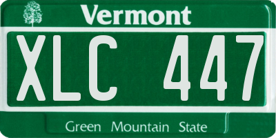 VT license plate XLC447