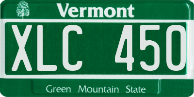 VT license plate XLC450
