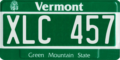 VT license plate XLC457