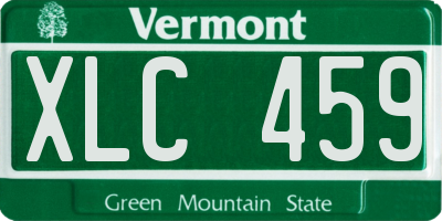 VT license plate XLC459