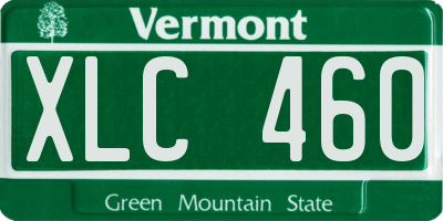 VT license plate XLC460