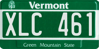 VT license plate XLC461