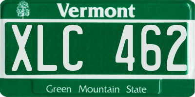 VT license plate XLC462
