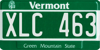 VT license plate XLC463