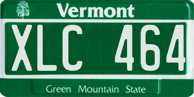 VT license plate XLC464