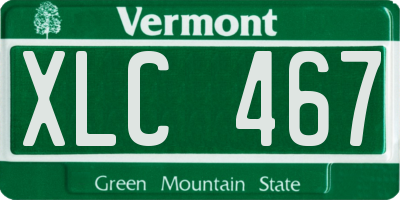 VT license plate XLC467