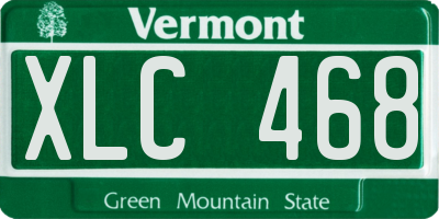 VT license plate XLC468