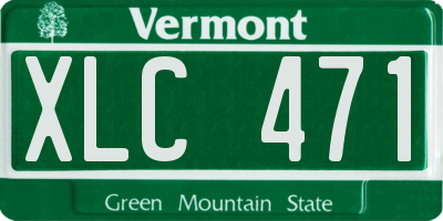 VT license plate XLC471