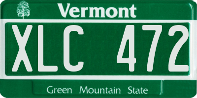 VT license plate XLC472