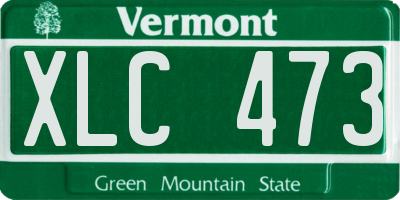 VT license plate XLC473
