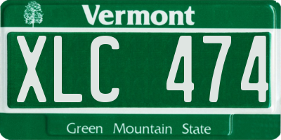VT license plate XLC474