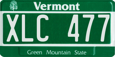 VT license plate XLC477