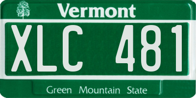 VT license plate XLC481