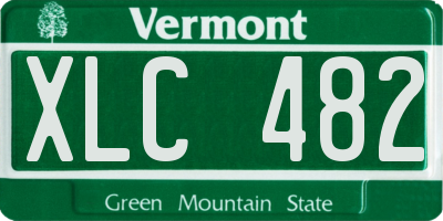 VT license plate XLC482