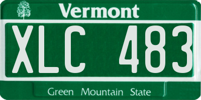 VT license plate XLC483