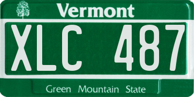 VT license plate XLC487