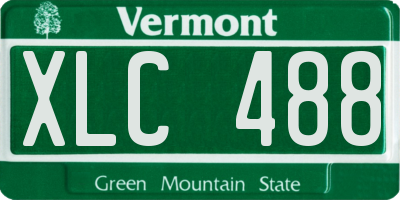 VT license plate XLC488