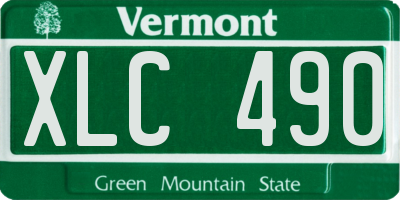 VT license plate XLC490