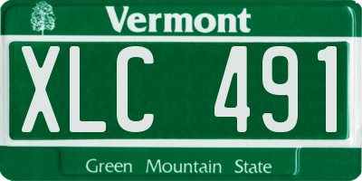 VT license plate XLC491