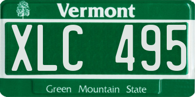 VT license plate XLC495