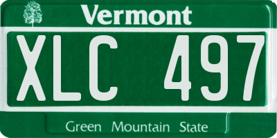 VT license plate XLC497