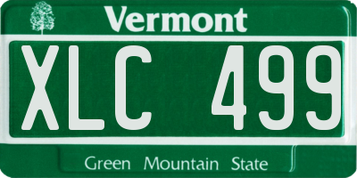 VT license plate XLC499
