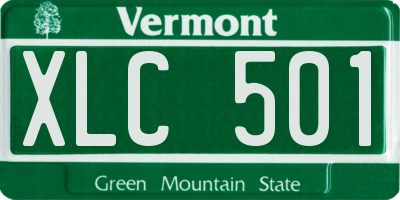 VT license plate XLC501