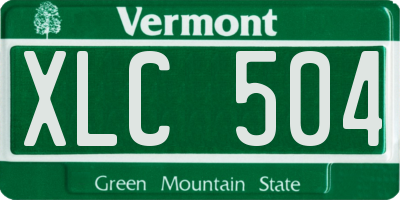 VT license plate XLC504
