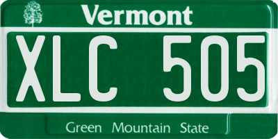 VT license plate XLC505