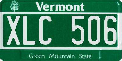 VT license plate XLC506