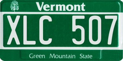 VT license plate XLC507