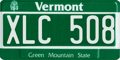 VT license plate XLC508