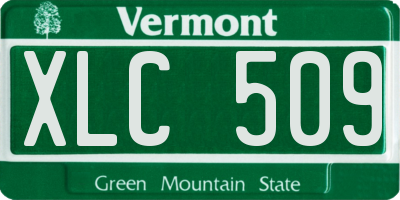 VT license plate XLC509