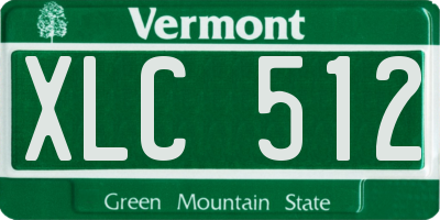 VT license plate XLC512