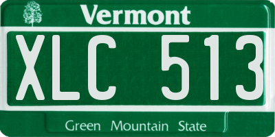 VT license plate XLC513