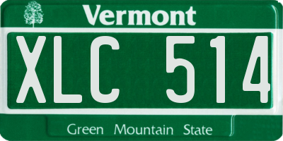 VT license plate XLC514