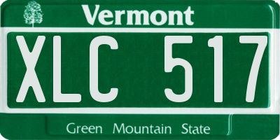 VT license plate XLC517