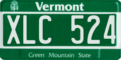 VT license plate XLC524