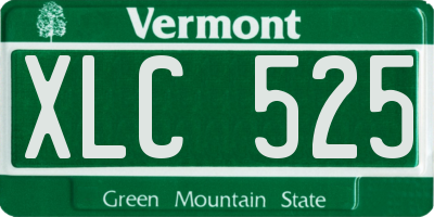 VT license plate XLC525