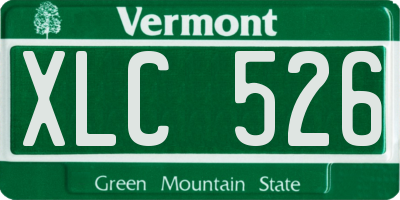 VT license plate XLC526