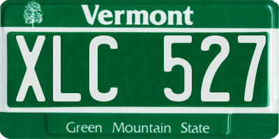 VT license plate XLC527