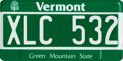 VT license plate XLC532