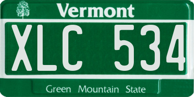 VT license plate XLC534
