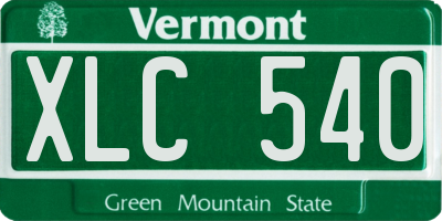 VT license plate XLC540