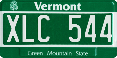 VT license plate XLC544