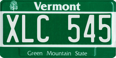 VT license plate XLC545