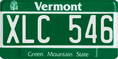 VT license plate XLC546