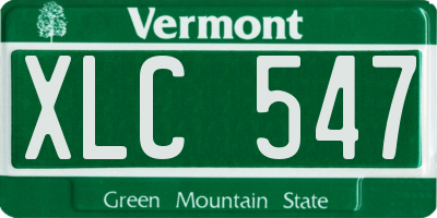 VT license plate XLC547